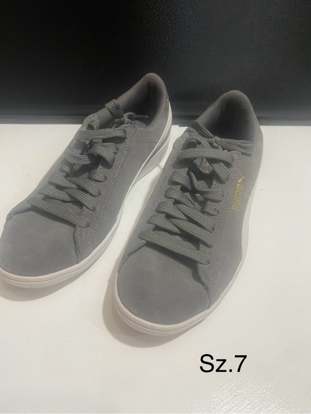 Gray Suede Pumas